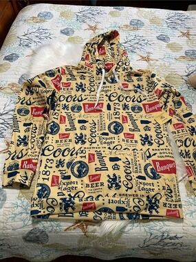 Coors x Banquet yellow/golden Graphic Hoodie- bicycling